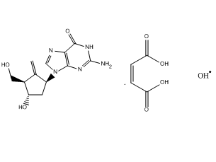 6H-Purin-6-one,2-amino-1,9-dihydro-9-[(1S,3R,4S)-4-hydroxy-3 (hydroxymethyl)-2 methylenecyclopentyl]-,(2Z)-2-butenedioate,hydrate