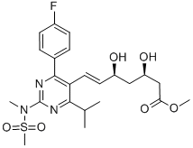 Methyl 7-[4-(4-fluorophenyl)-6-isopropyl-2-(N-methyl-N-methylsulfonylamino) pyrimidin-5-yl]-(3R, 5R)-dihydroxy-(E)-6-heptenate