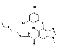 5-((4-Bromo-2-chlorophenyl)amino)-4-fluoro-1-methyl-N-(2-(vinyloxy)ethoxy)-1H-benzo[d]imidazole-6-carboxamide